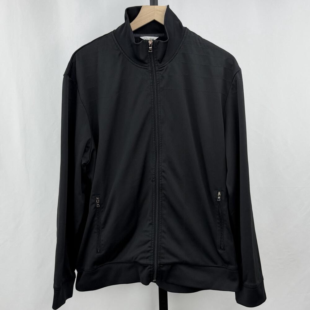 Calvin Klein Black Men’s Zip Up Long Sleeve Track Jacket Size XL